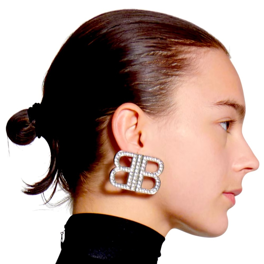 BALENCIAGA LOGO EARRINGS